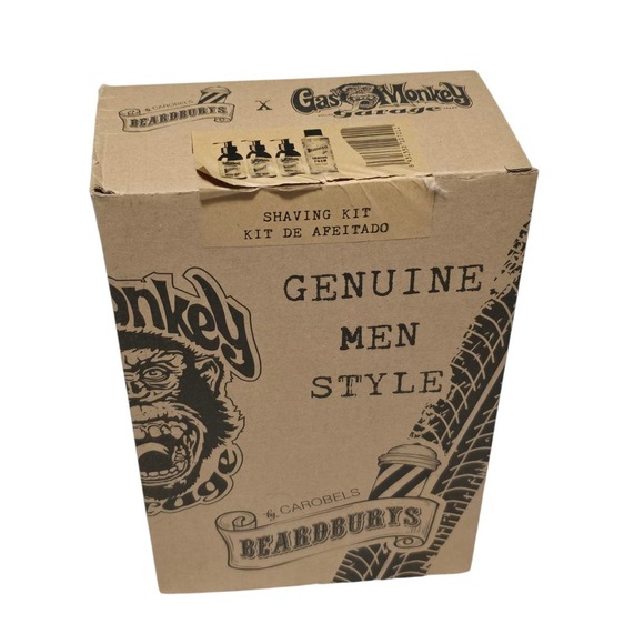 Beardburys Mens 4pc SHAVING Beard Care Kit GAS MONKEY GARAGE GIFT Box RARE - Picture 5 of 7